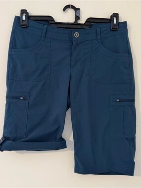 Kuhl Ladies Hiking Shorts Roll-Up Teal Sz 8